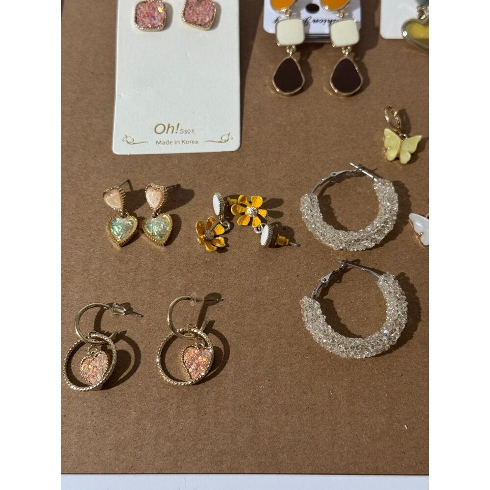 Beonon Trendy Heart, Butterfly & Hoop Earrings Set – Cute & Stylish Jewelry